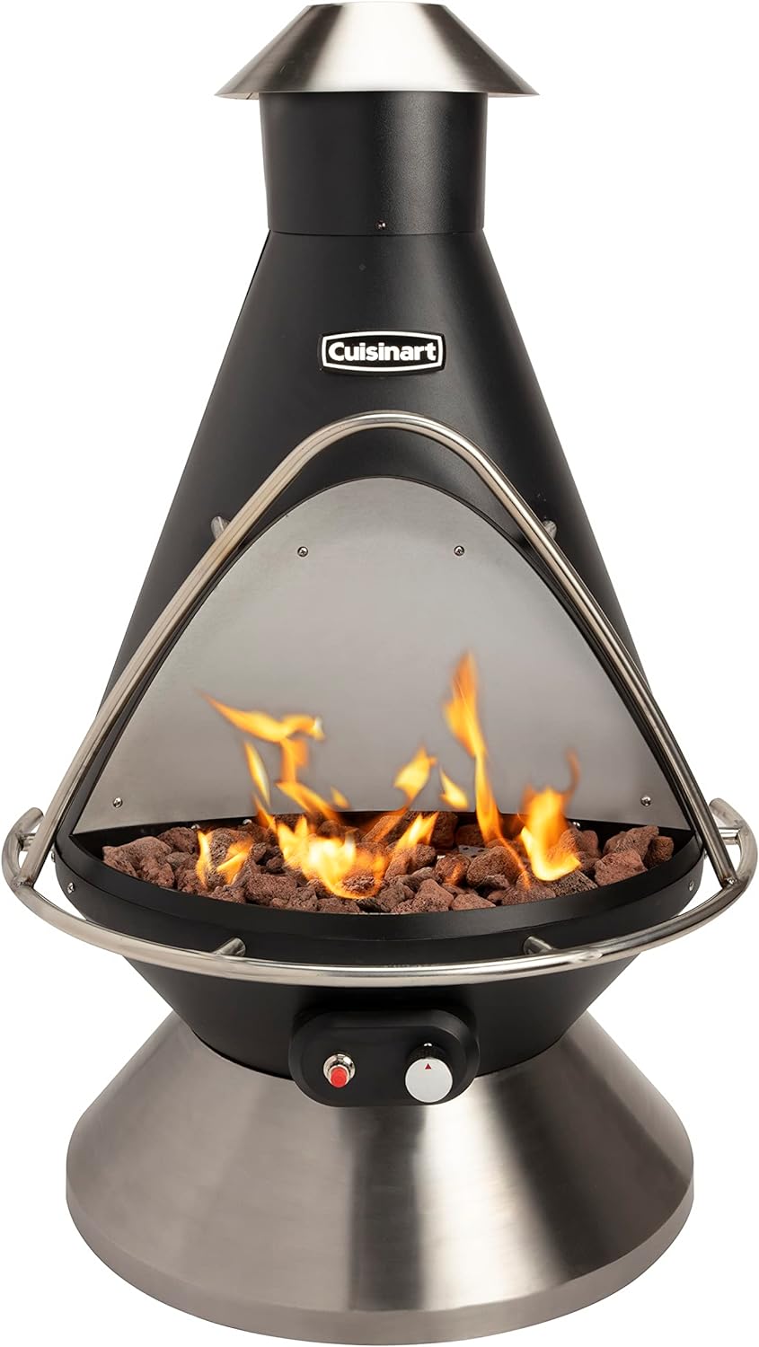 COH-600 Propane Fire Pit, Patio Heater with Tip-Over Safety Switch, 8 lbs. Lava Rocks Included, 31