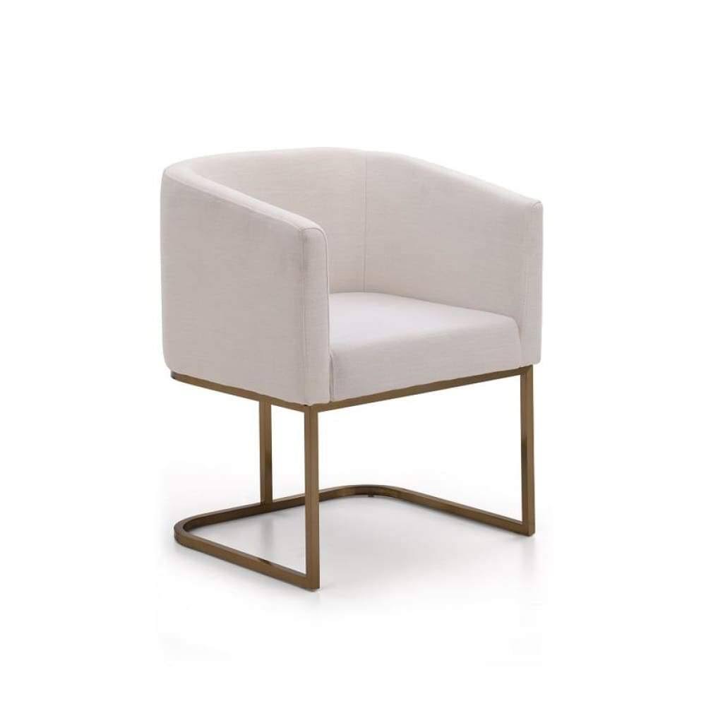 Modrest Yukon Modern Fabric Dining Chair - White