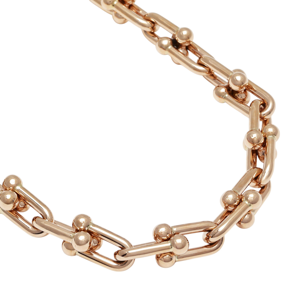 Tiffany & Co. Hardware Link Necklace 18K Rose Gold 70881489