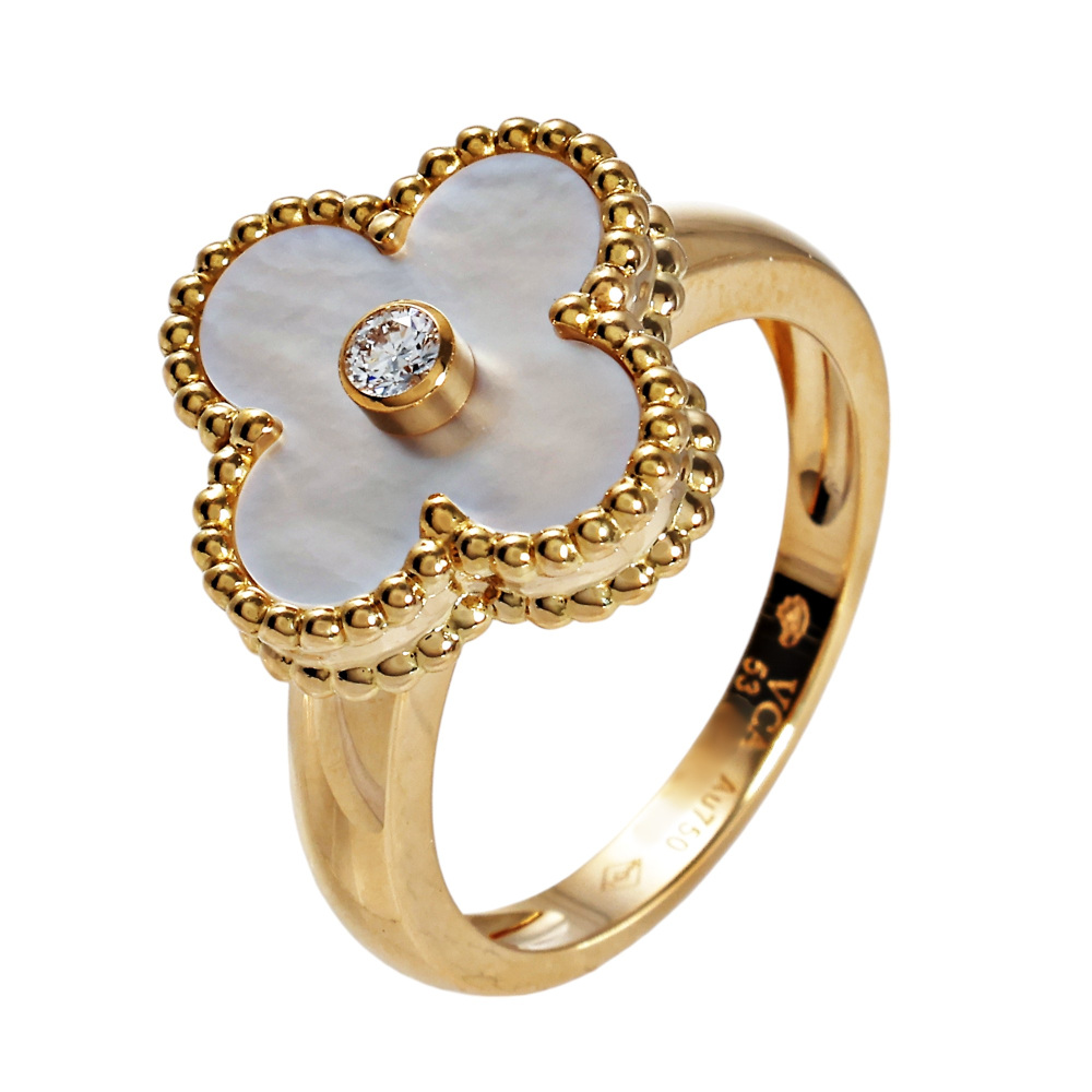 Van Cleef & Arpels Vintage Alhambra Ring 18K Yellow Gold VCARA41100
