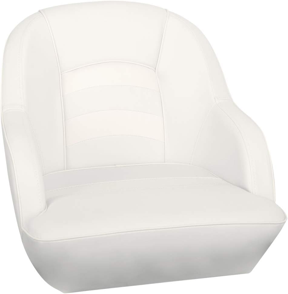 Bucket Pontoon Boat Seat (White/Blue)