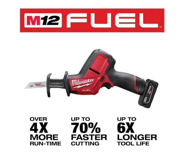 2520-21XC-2457-20 M12  12-Volt Lithium-Ion Brushless Cordless  Reciprocating Saw Kit W/ M12 3/8 in. Ratchet
