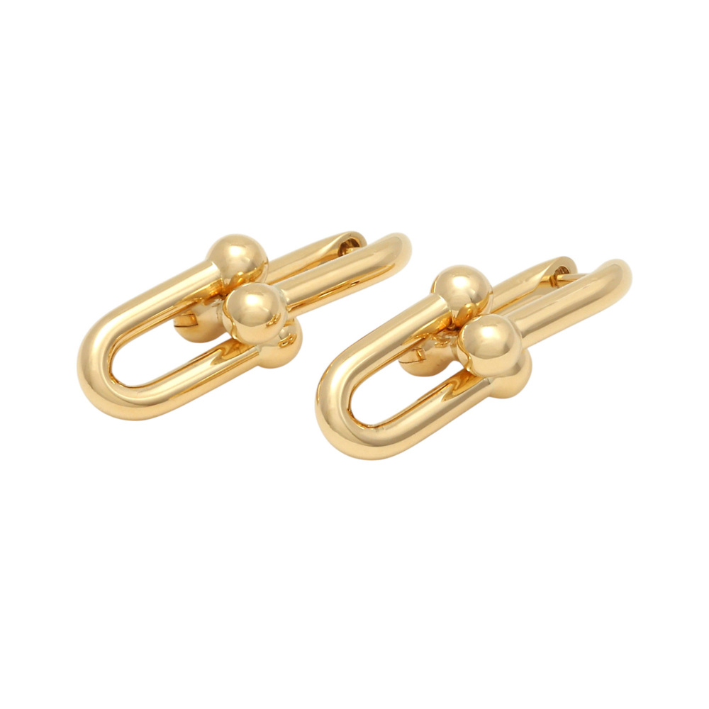 Tiffany & Co. Hardware Link Earrings 18K Yellow Gold 73584531