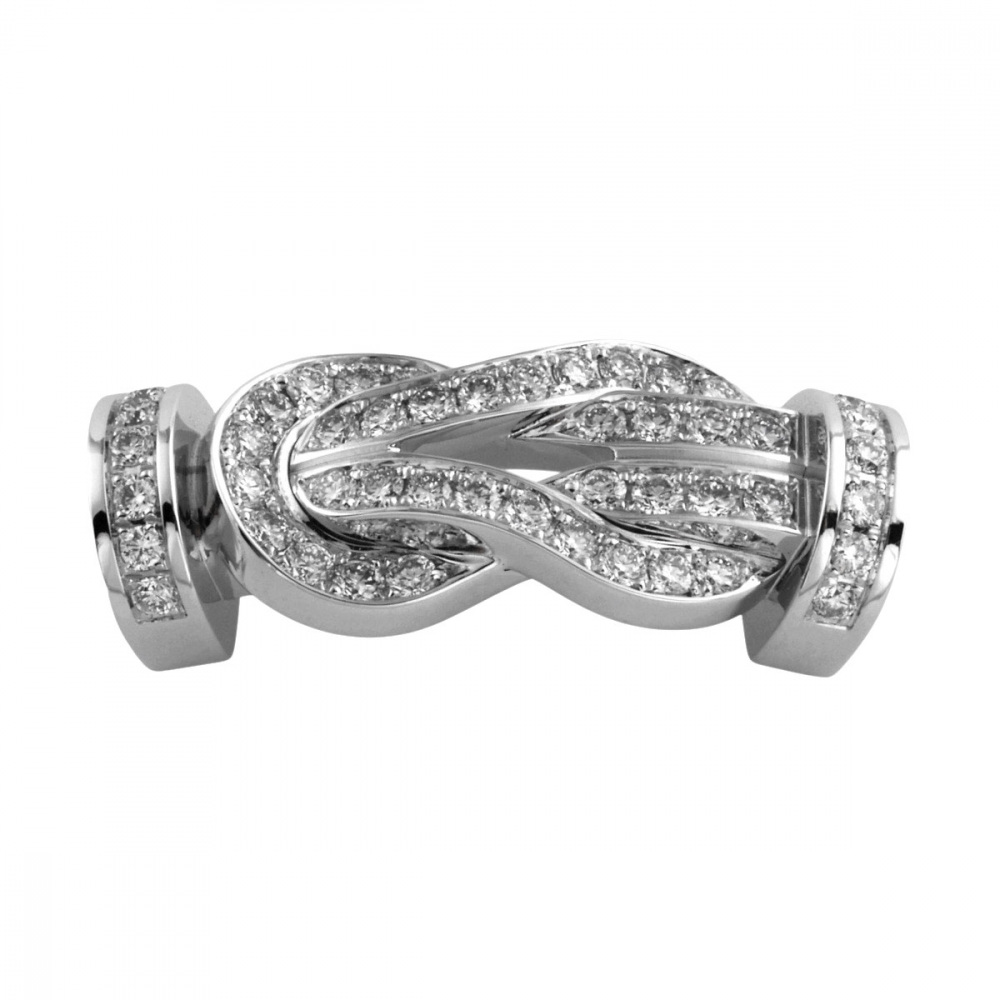 FRED Chance Amphini Lm Full Diamond 80th Anniversary Model of Maison Accessory 18K White Gold 0B0103
