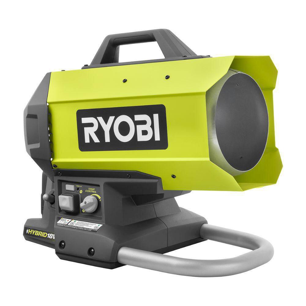 2026 RYOBI ONE+ 18V Cordless Hybrid Forced Air Propane Heater (Tool Only)