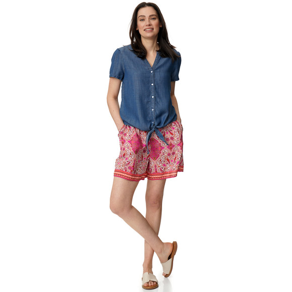 Gina Benotti Damen Bluse in Denim-Optik