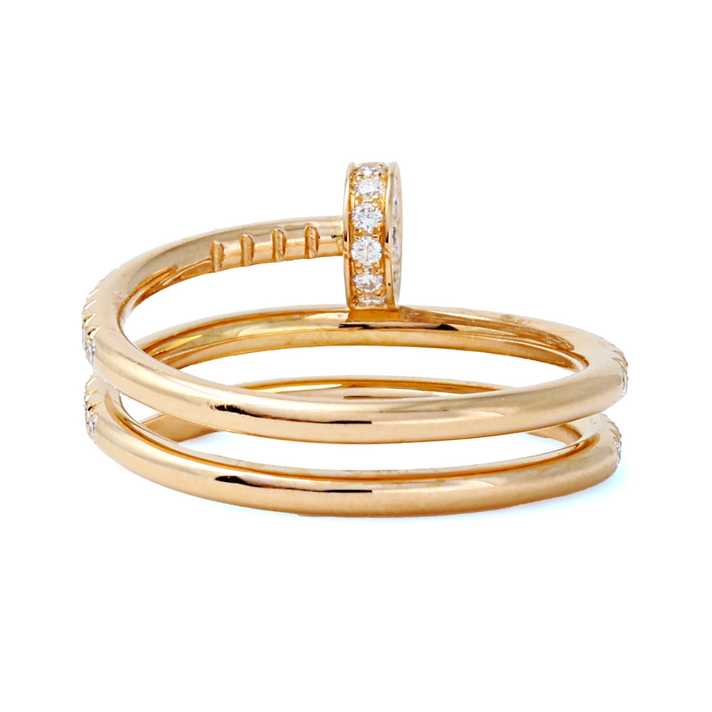 Cartier Juste un Clou Ring 18K Rose Gold Diamond B4210900