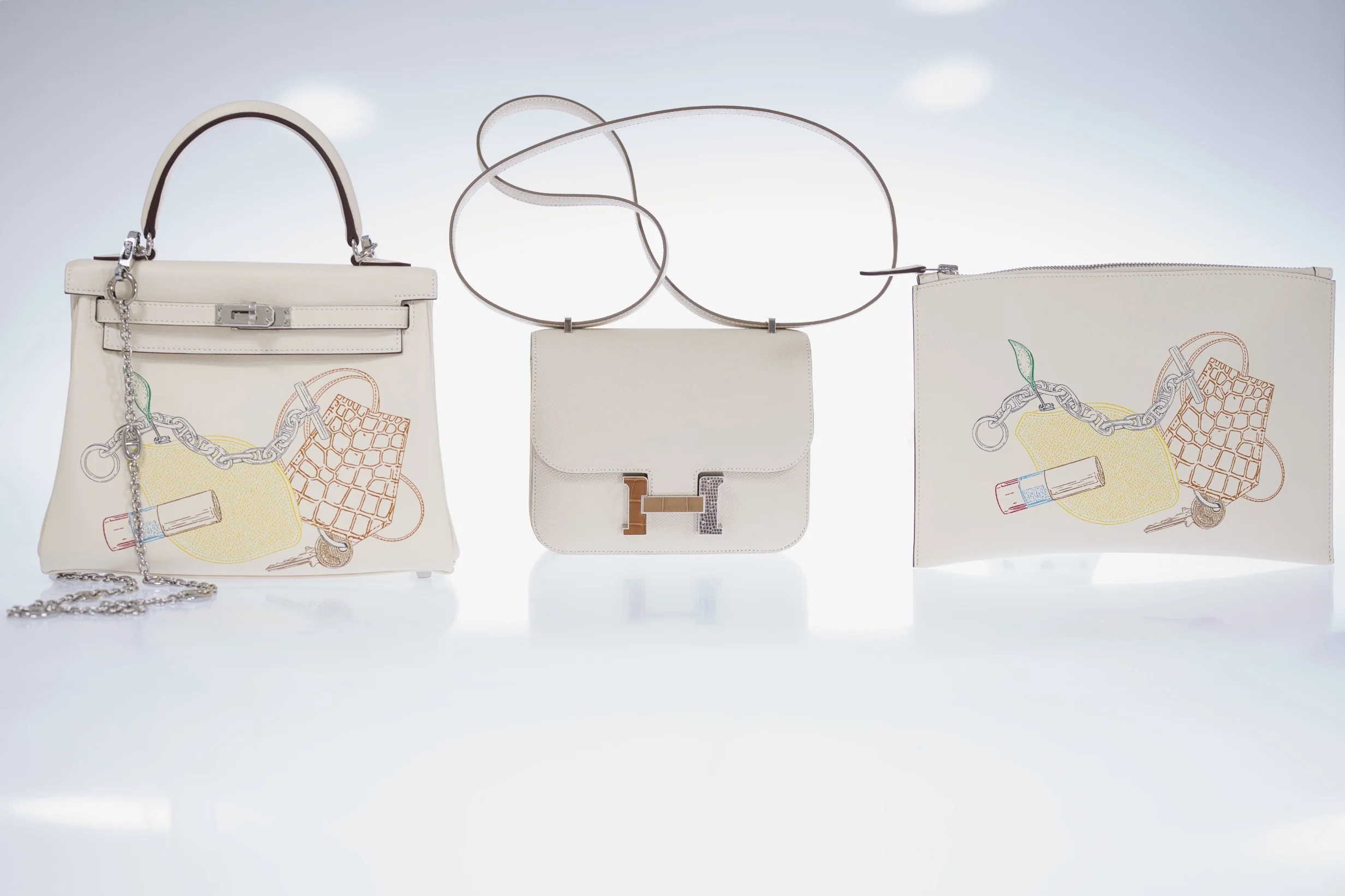 Hermès Pochette Bazar In and Out PM Nata Swift Limited Edition