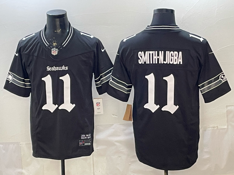 Men's Seattle Seahawks Jaxon Smith-Njigba #11 Black Game Jersey
