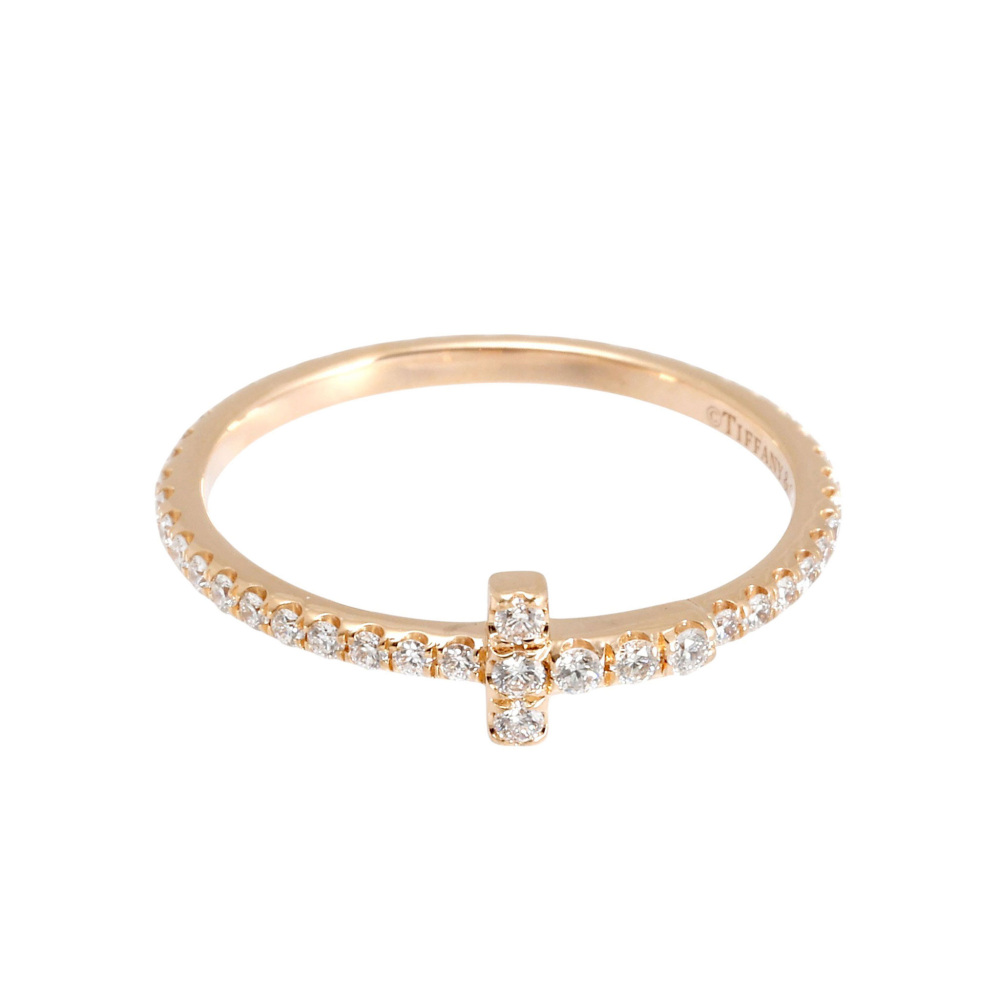 Tiffany & Co. Tiffany T Wire Ring 18K Rose Gold Diamond 60148855
