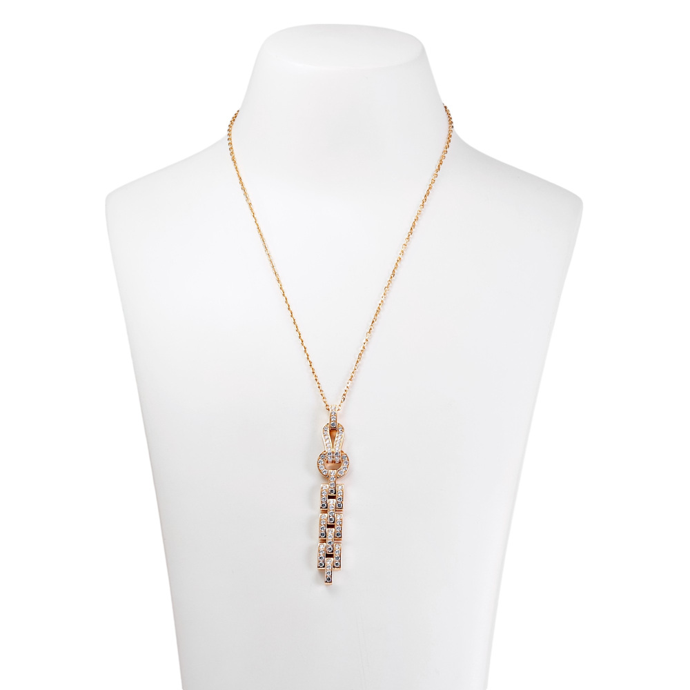 Cartier Agraf Necklace 18K Rose Gold Diamond N7424320