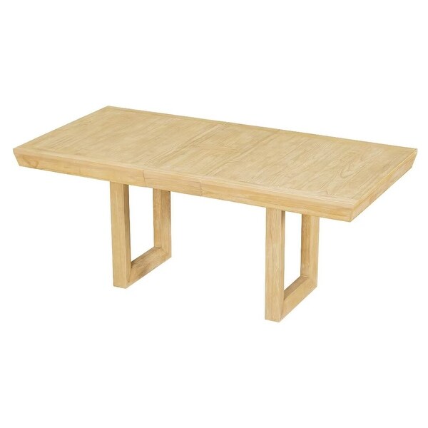 Extendable Dining Table Set,with Butterfly Leaf and6 Upholstered chair