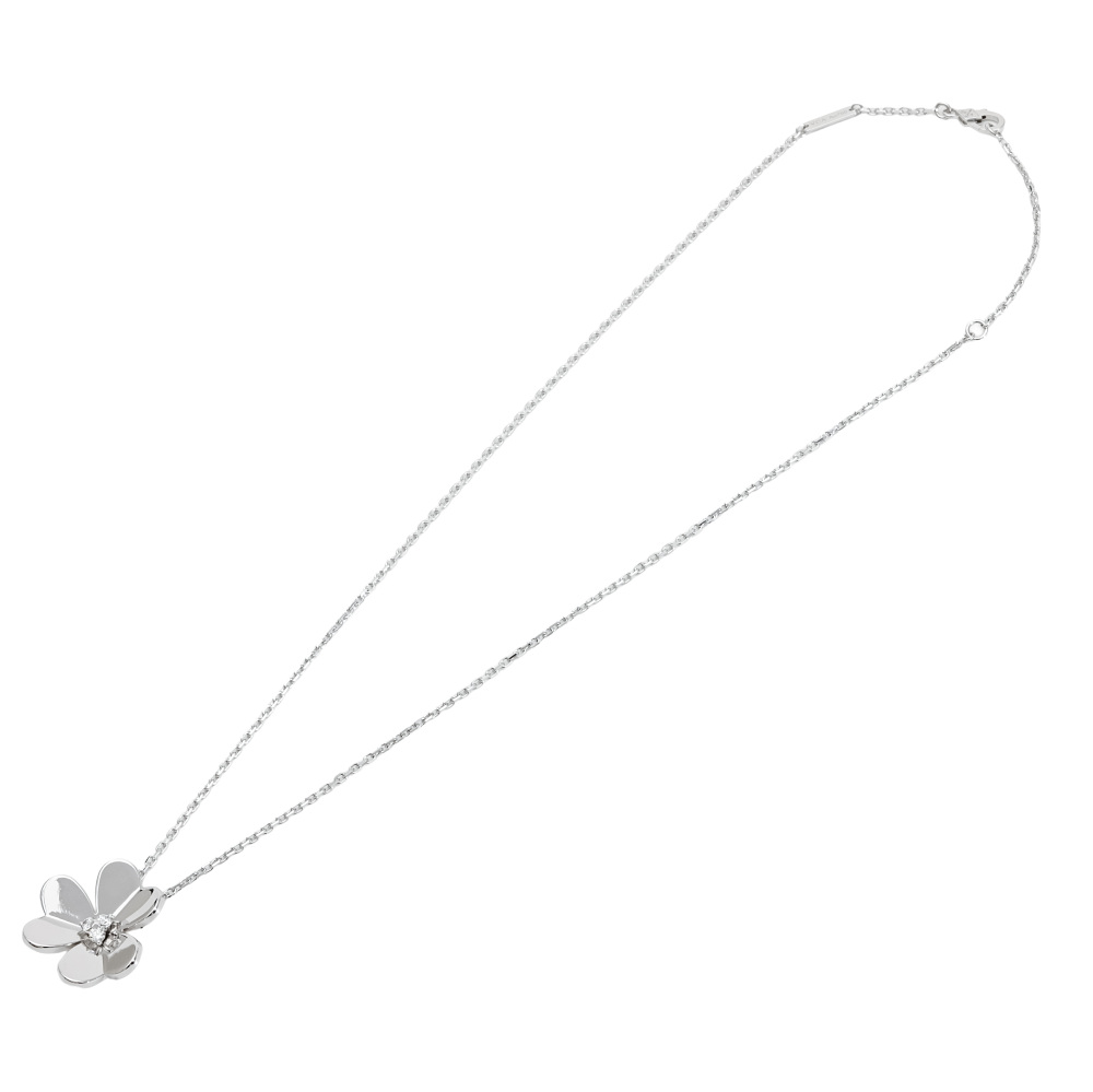 Van Cleef & Arpels Frivole Necklace 18K White Gold Diamond VCARD25300