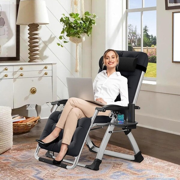 DoCred Zero Gravity Chair,Folding Lawn Chaise Recliner Lounge Chair