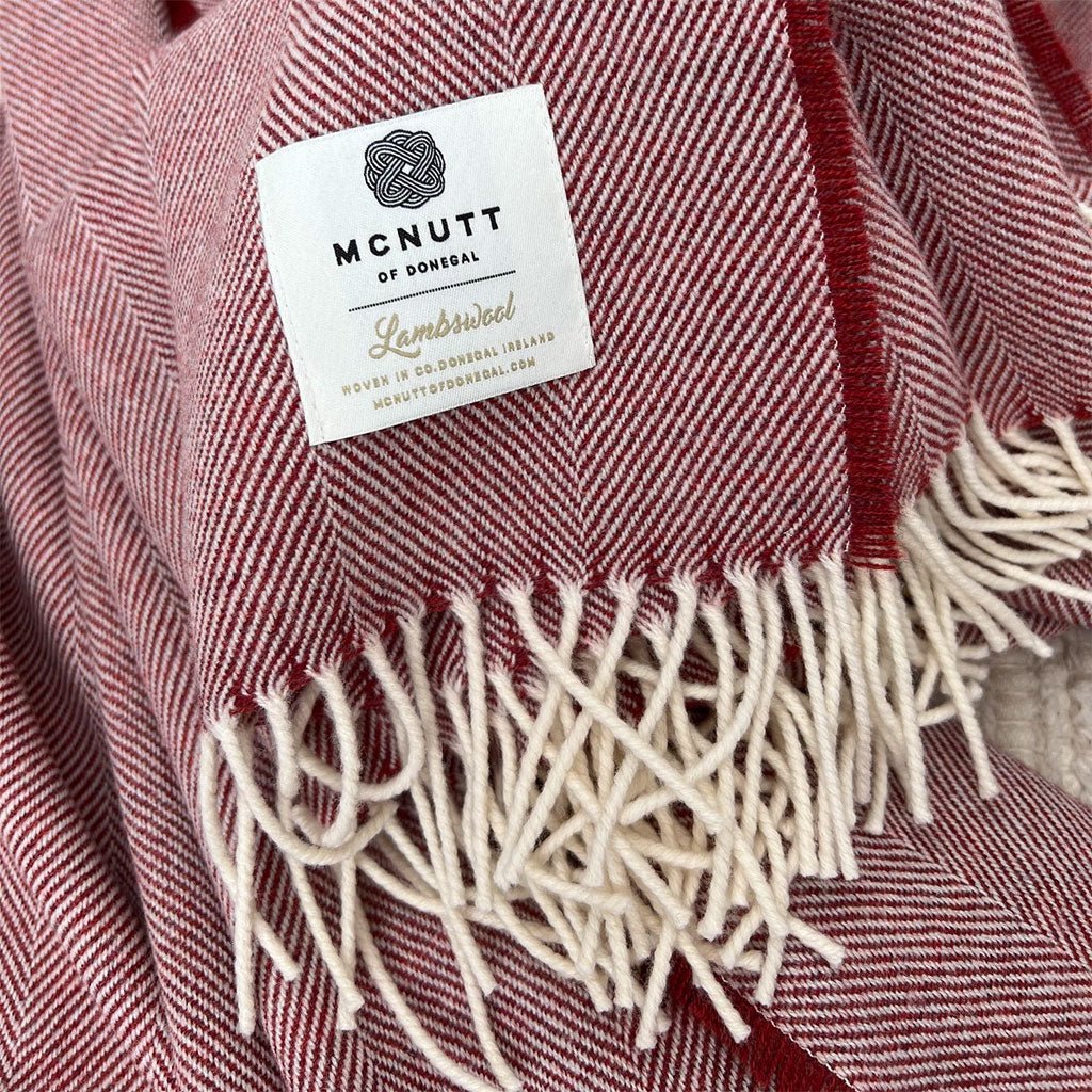 Tabasco Herringbone Merino Lambswool Blanket