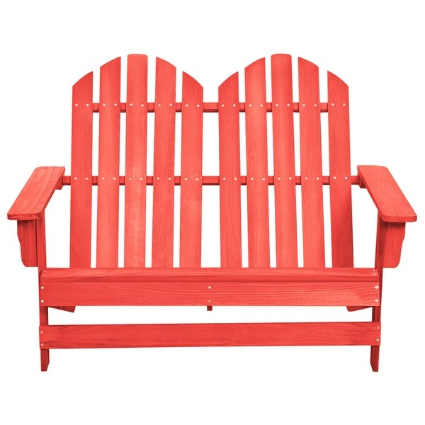 vidaXL 2Seater Patio Adirondack Chair Solid Wood Fir