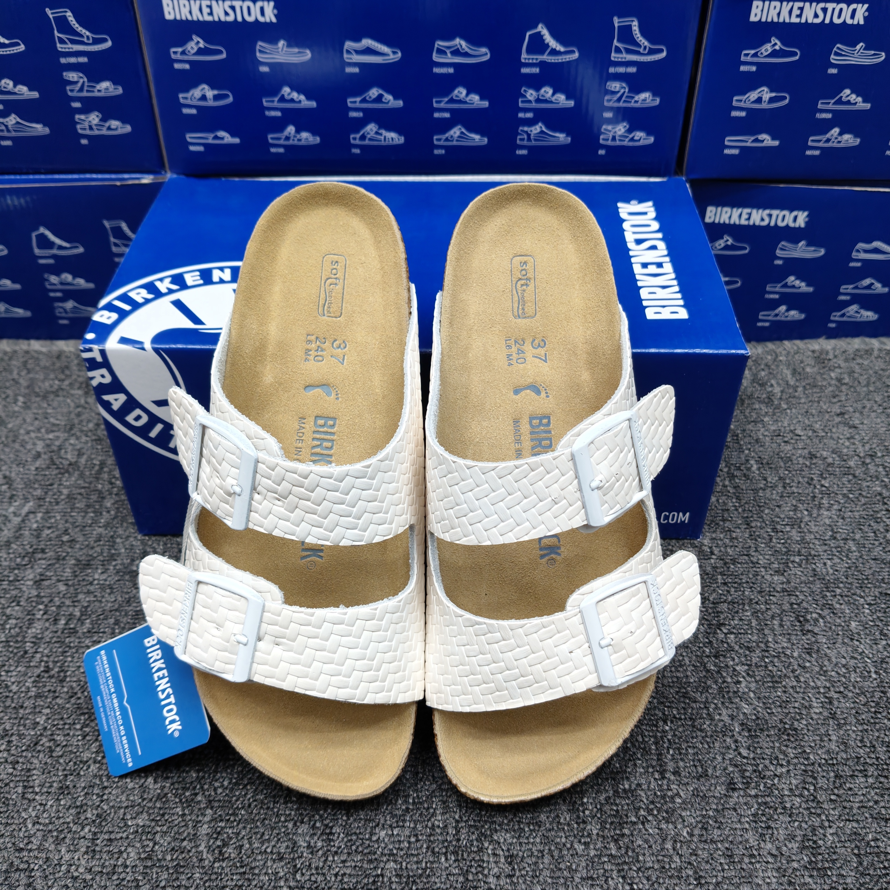Birkenstock Arizona Leather Embossed Casual Sandals