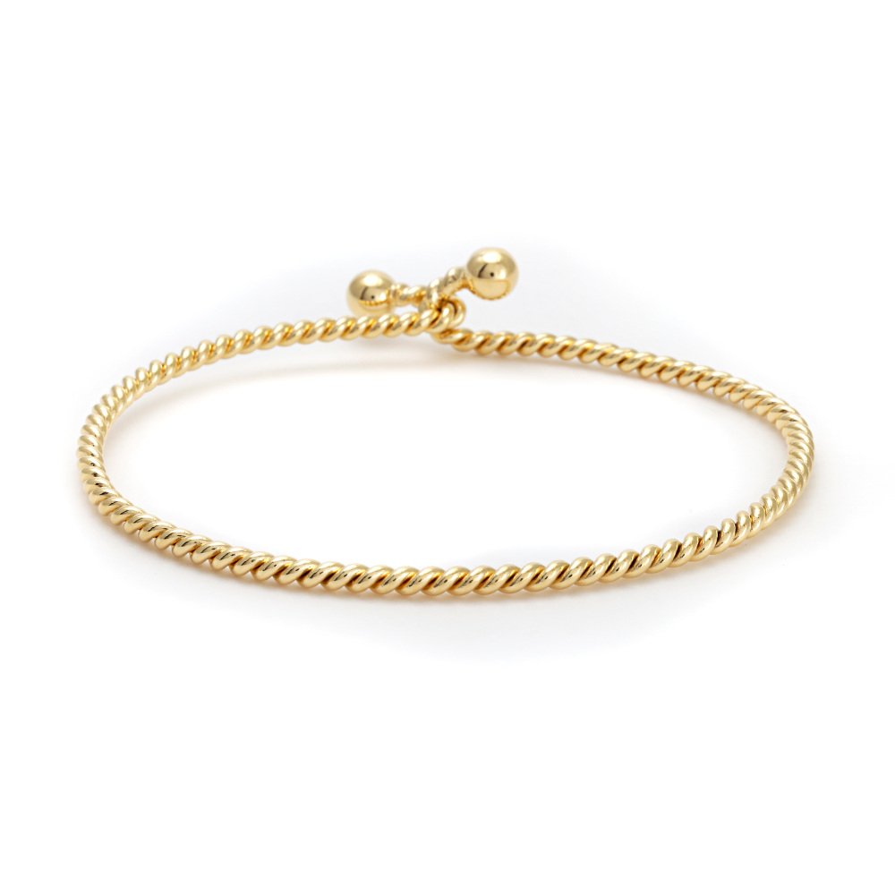 Tiffany & Co. Double Hook Twist Bracelet 18K Yellow Gold
