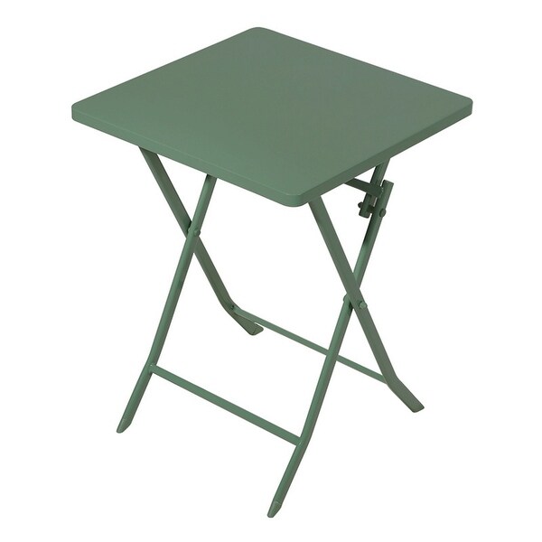 3Piece Patio Bistro Set of Foldable Table and Chairs,Dark Green