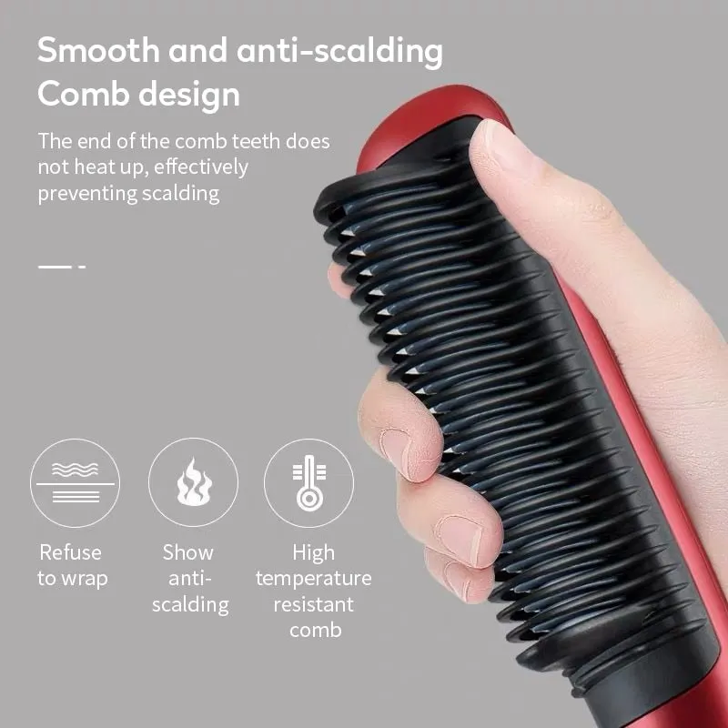 PROFESSIONAL 2-In-1 Hair Straightener Curler Hot Air Comb