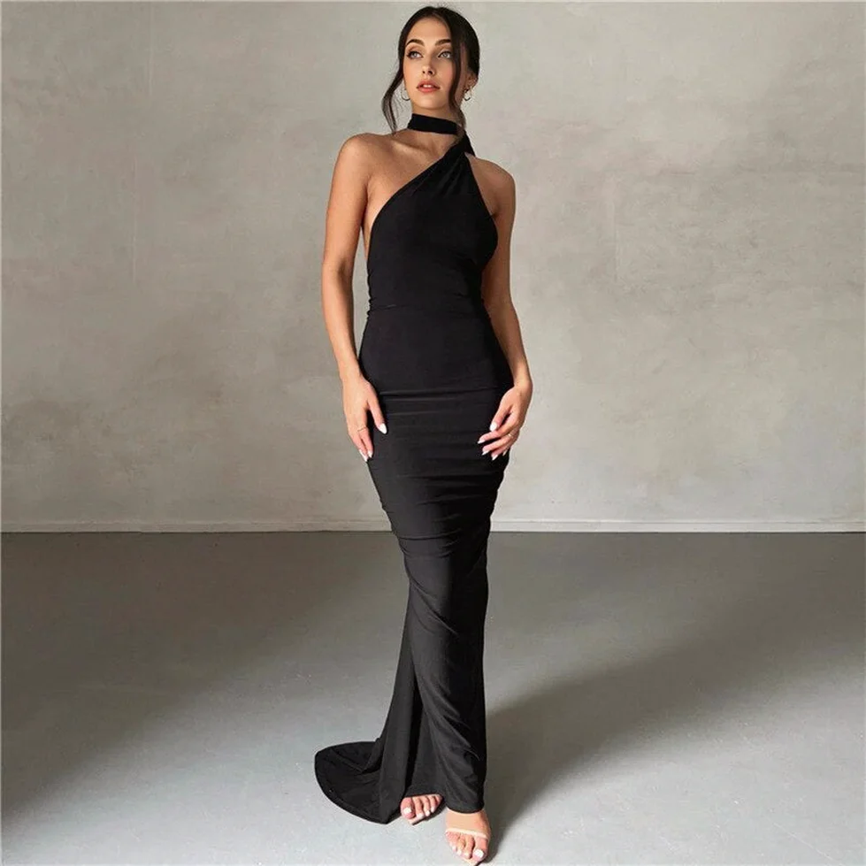 Halterneck Cutout Maxi DressClistos