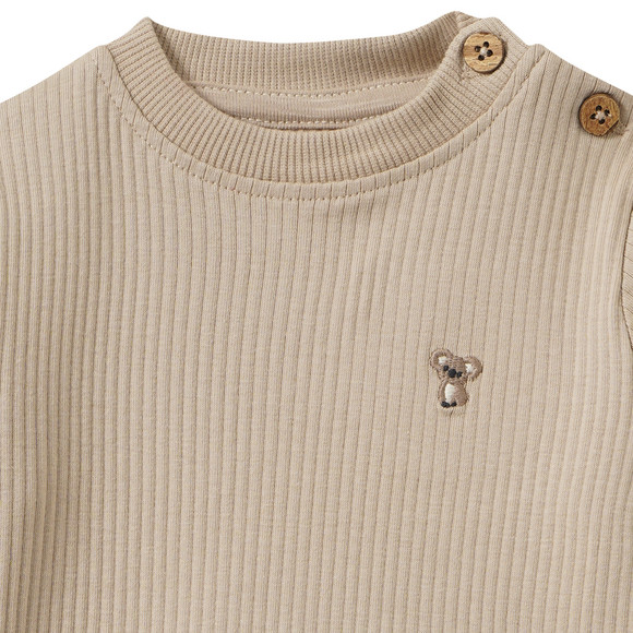 Topomini Pure Collection Newborn Langarmshirt mit Koala-Stickerei