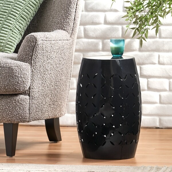 Metal frame side table