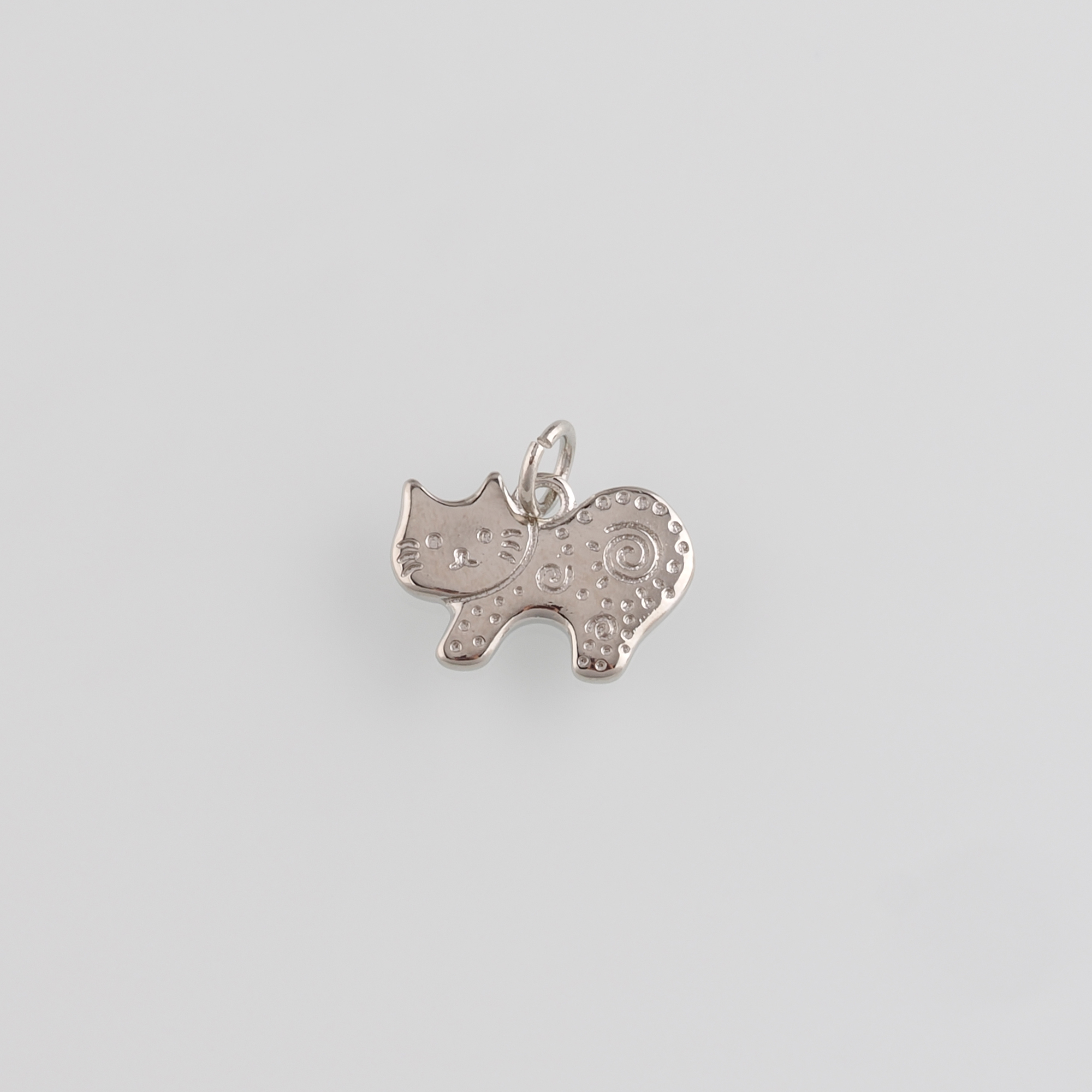 18K Gold Filled Cat Pendant,Animal Charm,Cat Earrings Necklace for DIY Jewelry Making Supply