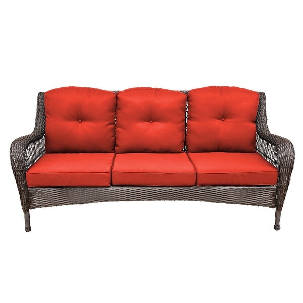 6piece Resin Wicker Patio Furniture Conversation Set with High Back