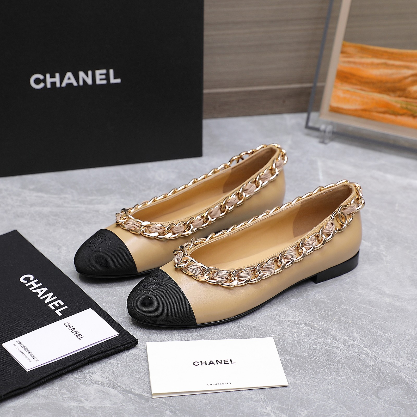 Top version of Chanel chain ballet shoes - cnluxepick
