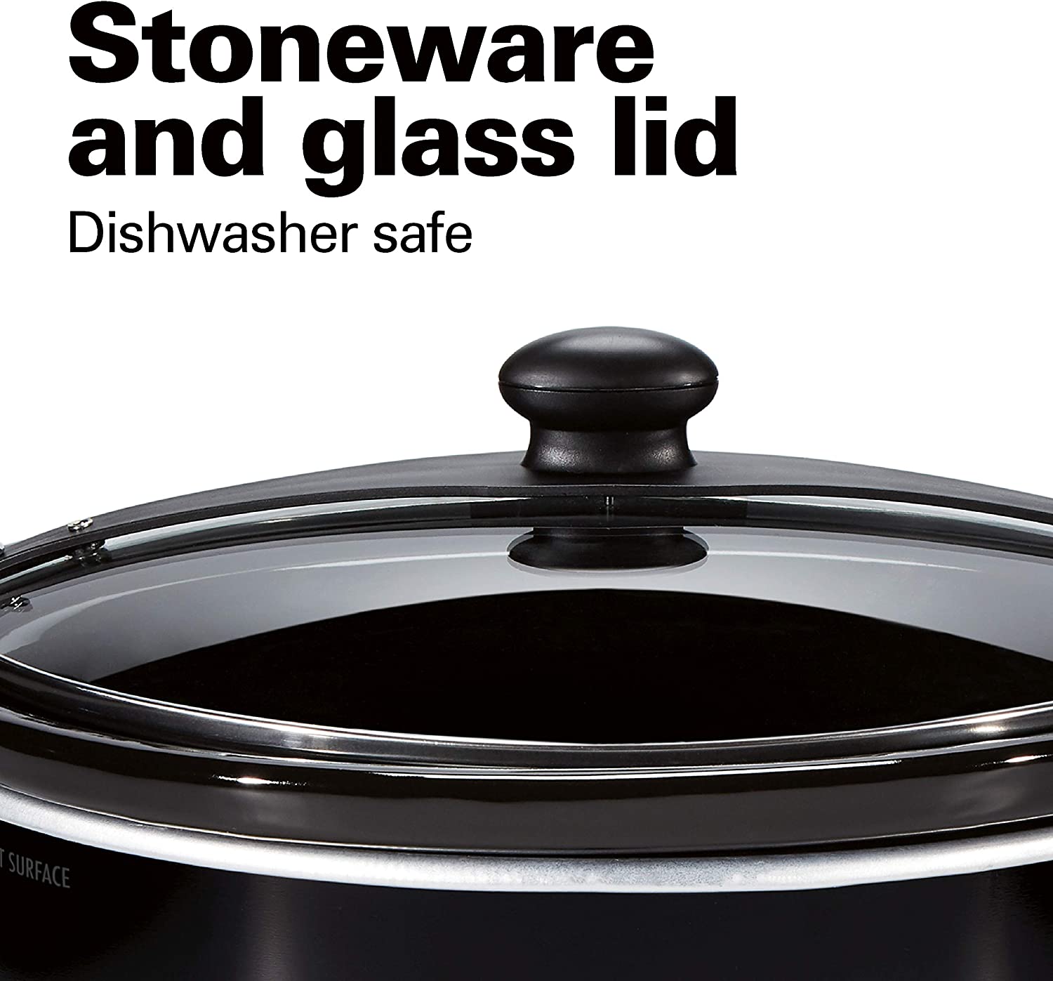 Hamilton Beach Slow Cooker, Extra Large 10 Quart, Stay or Go Portable With Lid Lock, Dishwasher Safe Crock, Black (33195)