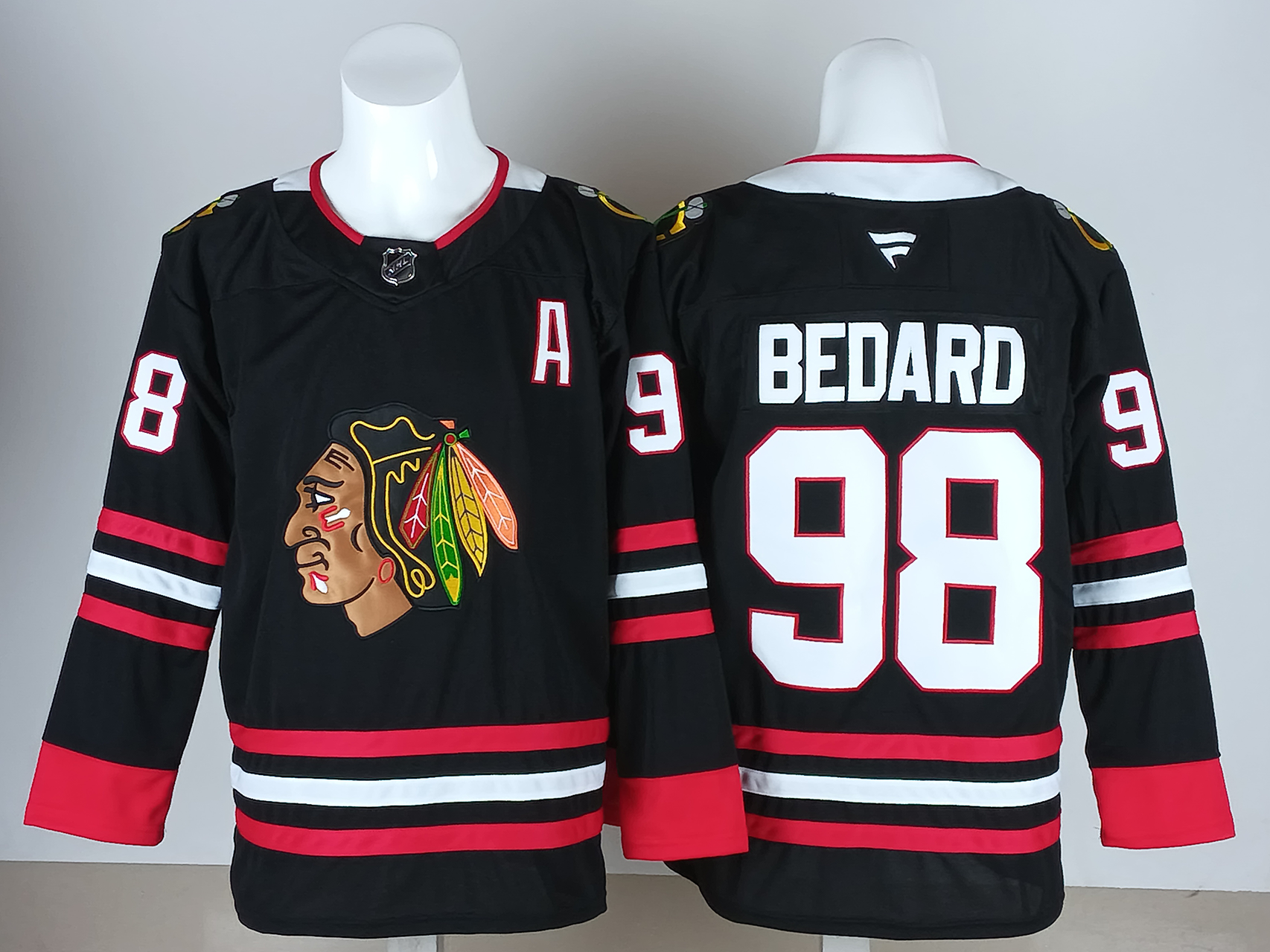 Men's Chicago Blackhawks Connor Bedard #98 Fanatics Black Premium Jersey