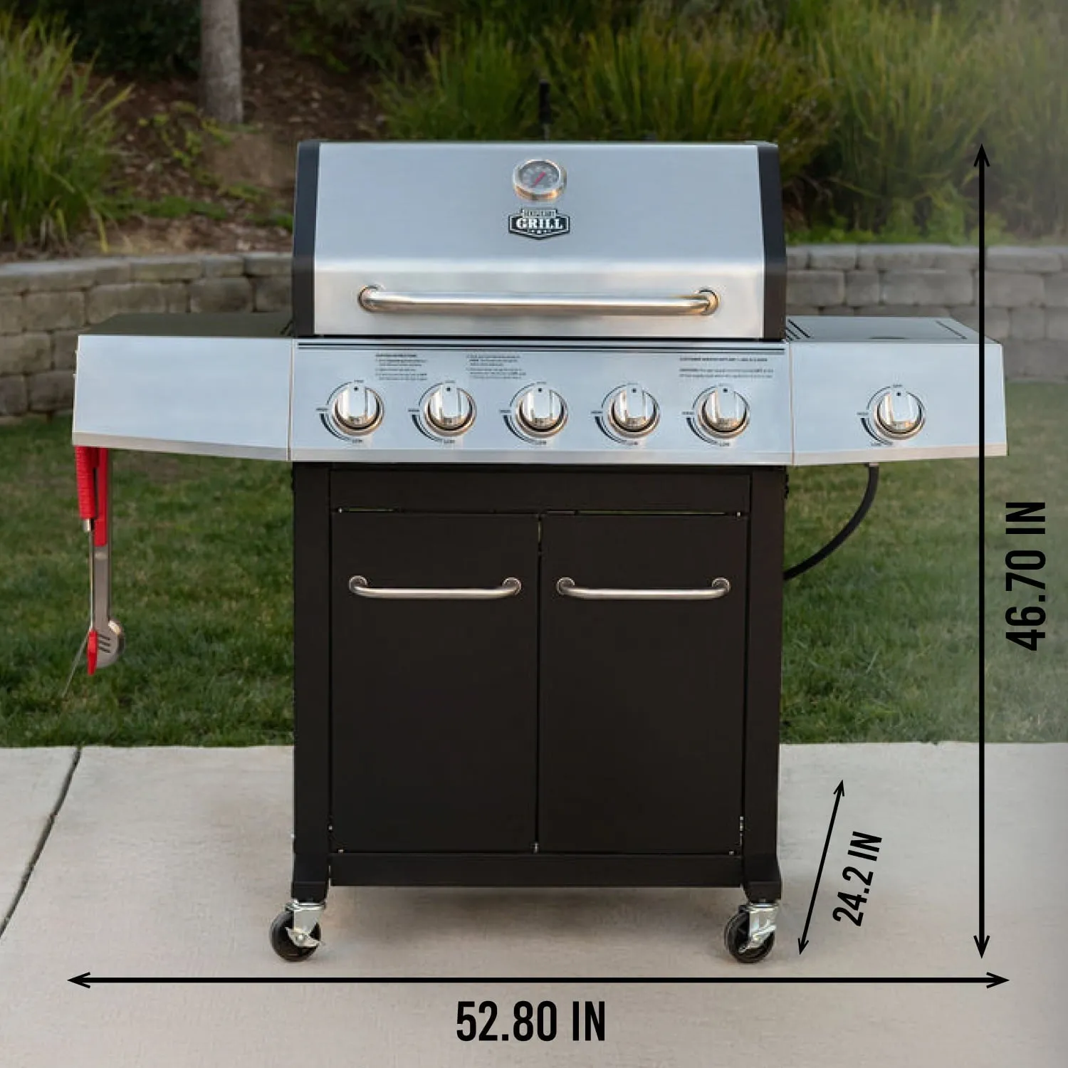 2026 Expert Grill 5-Burner Propane Gas Grill with Side Burner