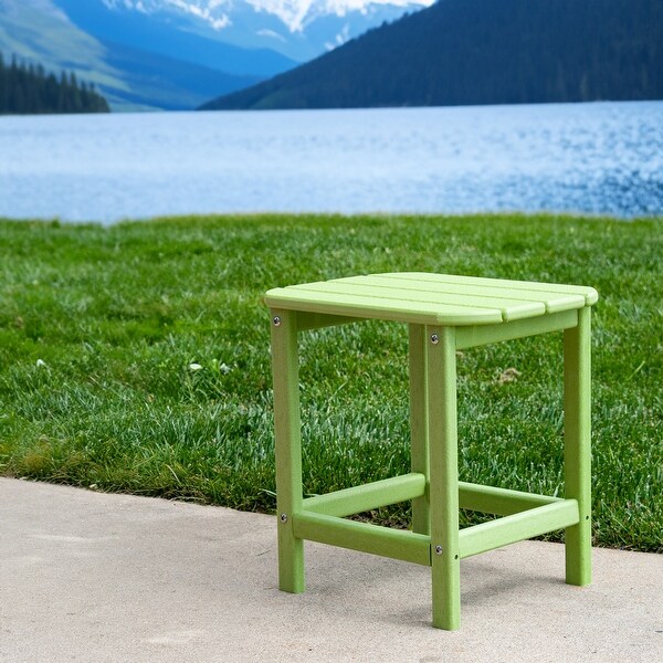 HDPE Compact Side Table,Perfect for Indoor/Outdoor Use,Ultra Durable Weather Resistant Design