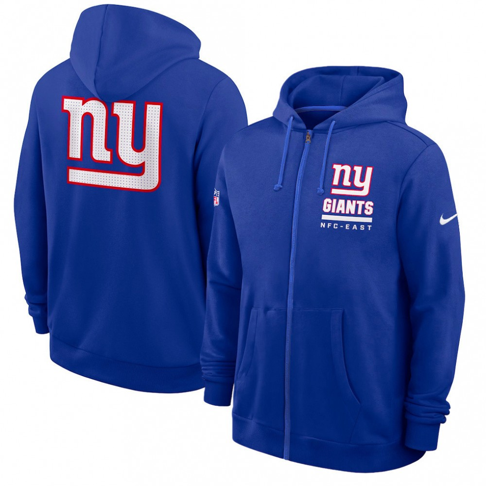 Men's New York Giants Utility Player Sideline NFL Full-Zip Hoodie