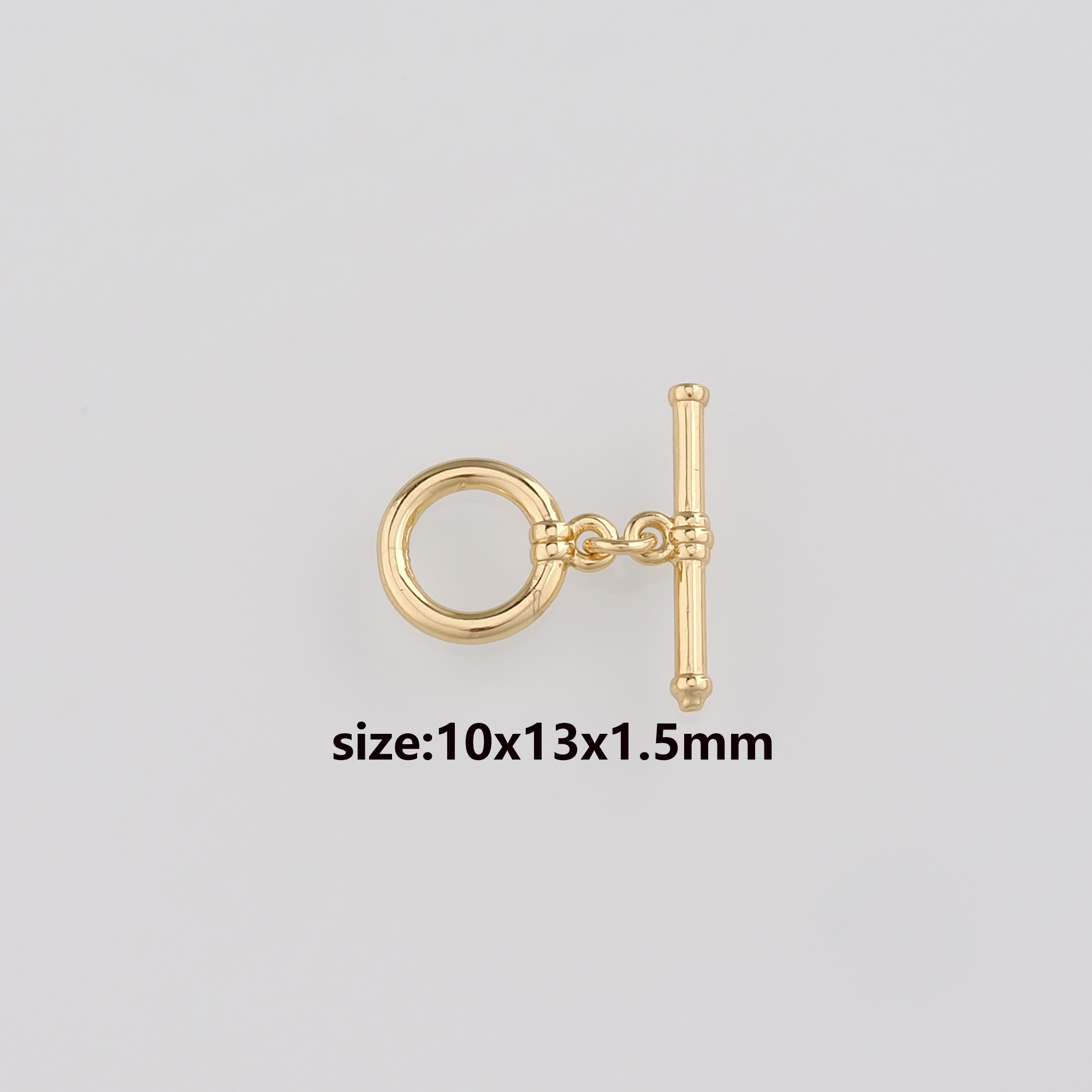 18K Gold Filled Round OT Clasp,OT Toggle Buckle Bracelet Necklace for DIY Jewelry Finding Necklace Bracelet