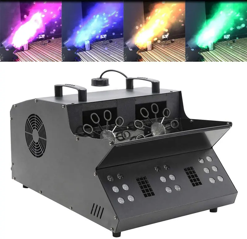 TC-Home 3-in-1 Fog & Bubble Machine – DMX-Controlled, 18 RGB LEDs, Dual Bubble Fans