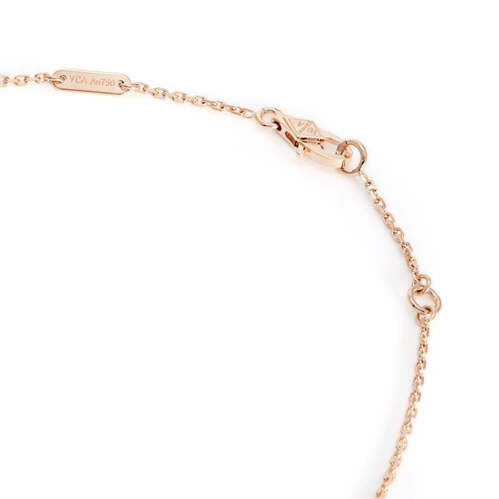 Van Cleef & Arpels Sweetheart Heart Motif Necklace 18K Rose Gold Carnelian VCARN59N00