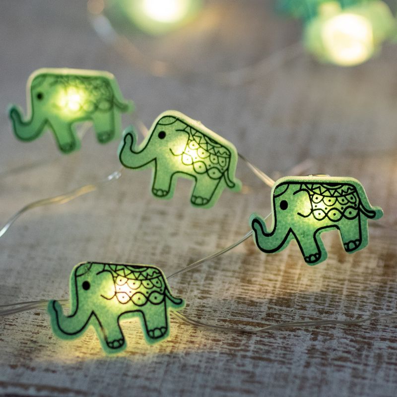 Northlight LED Elephant Fairy Lights - Warm White - 2.75' Silver Wire - 10ct