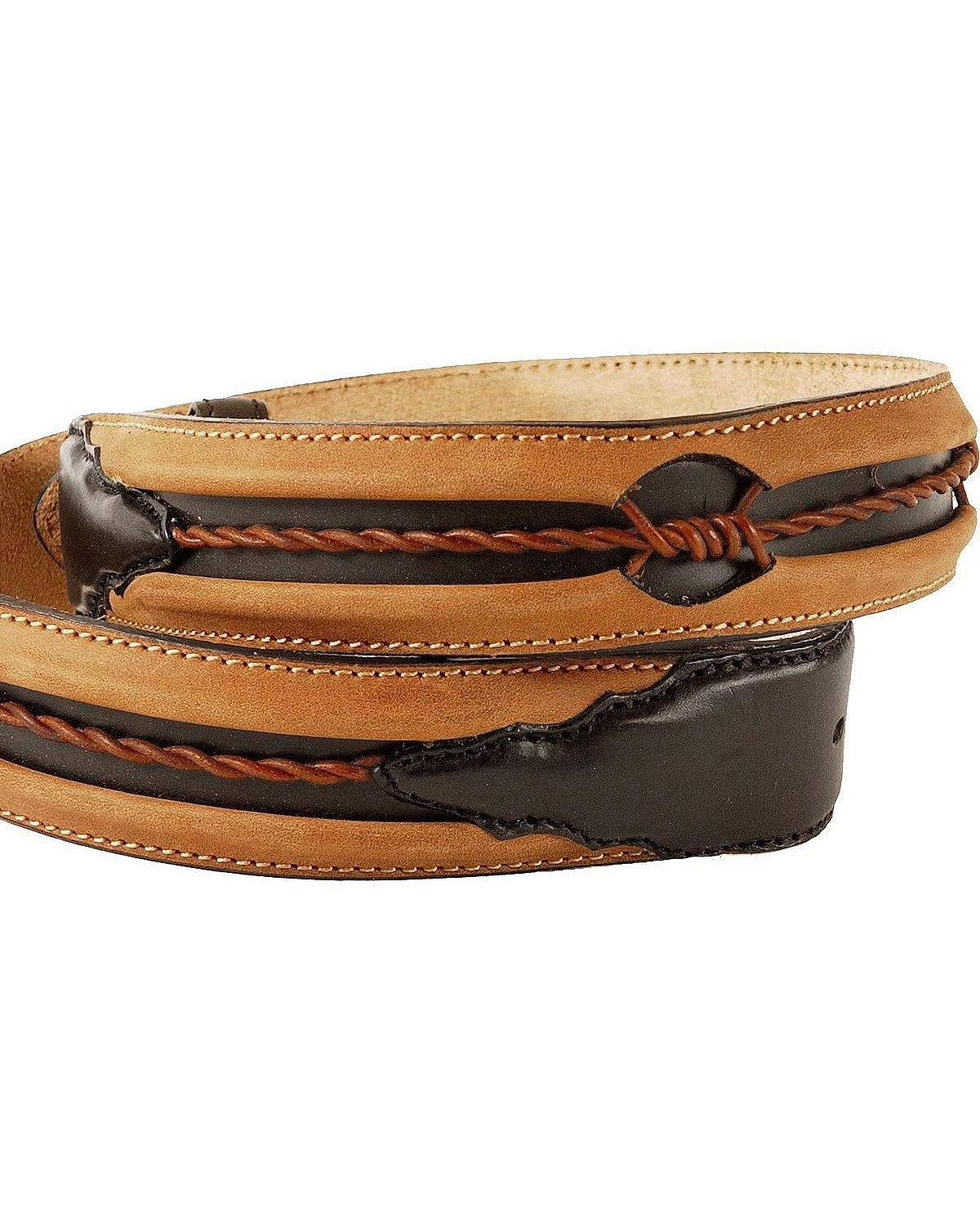 Justin Fenced in Men's Belt- Copper