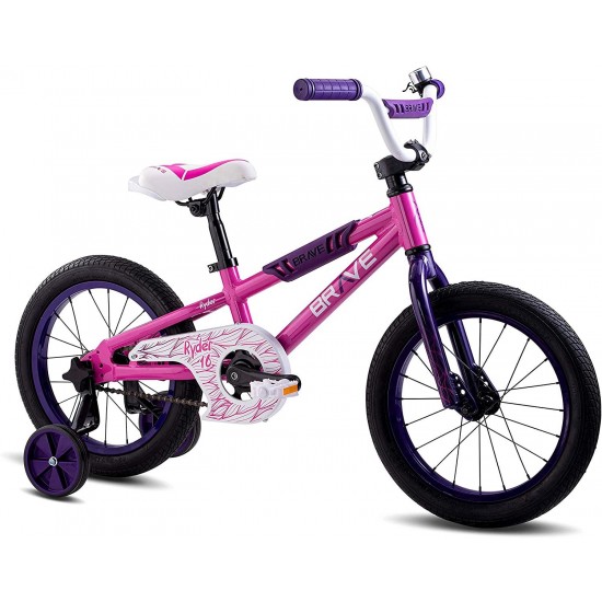 16″ Freestyle Very Pink Kids Bike for Girls. Lightweight Aluminum Frame and Fork, Tool-Less Quick Release Training Wheels, Easy to Ride!