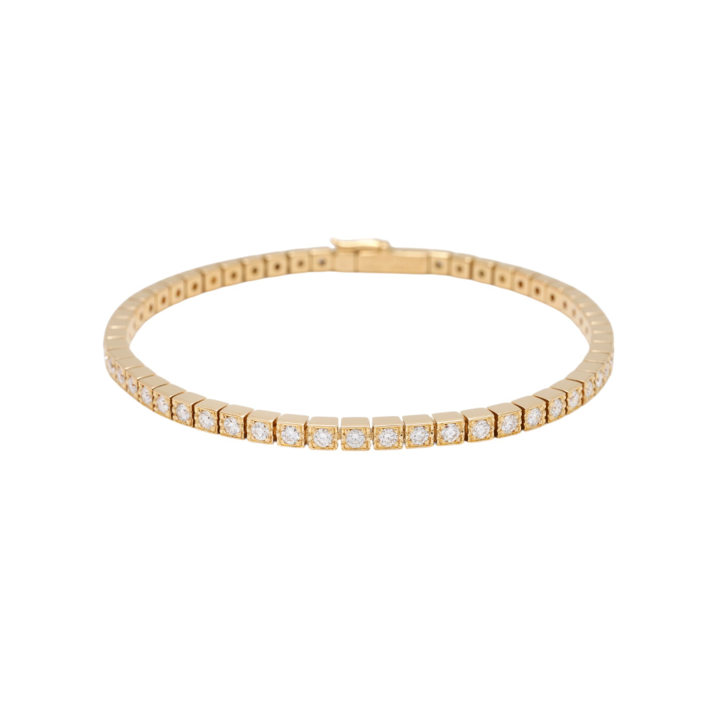 Cartier Laniere Full Diamond Bracelet 18K Yellow Gold B6015102