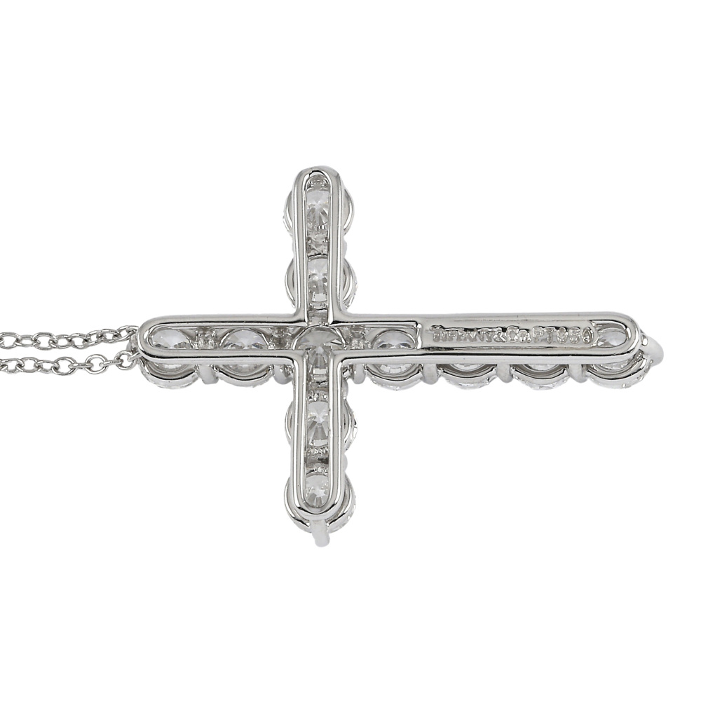 Tiffany & Co. Cross Necklace Platinum Diamond 60007430