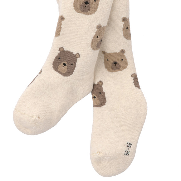 Topomini Pure Collection Baby Frottee-Strumpfhose mit Bär-Motiv