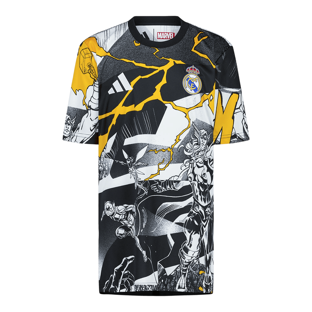 Real Madrid X Marvel Jersey 2025/26 Black&White