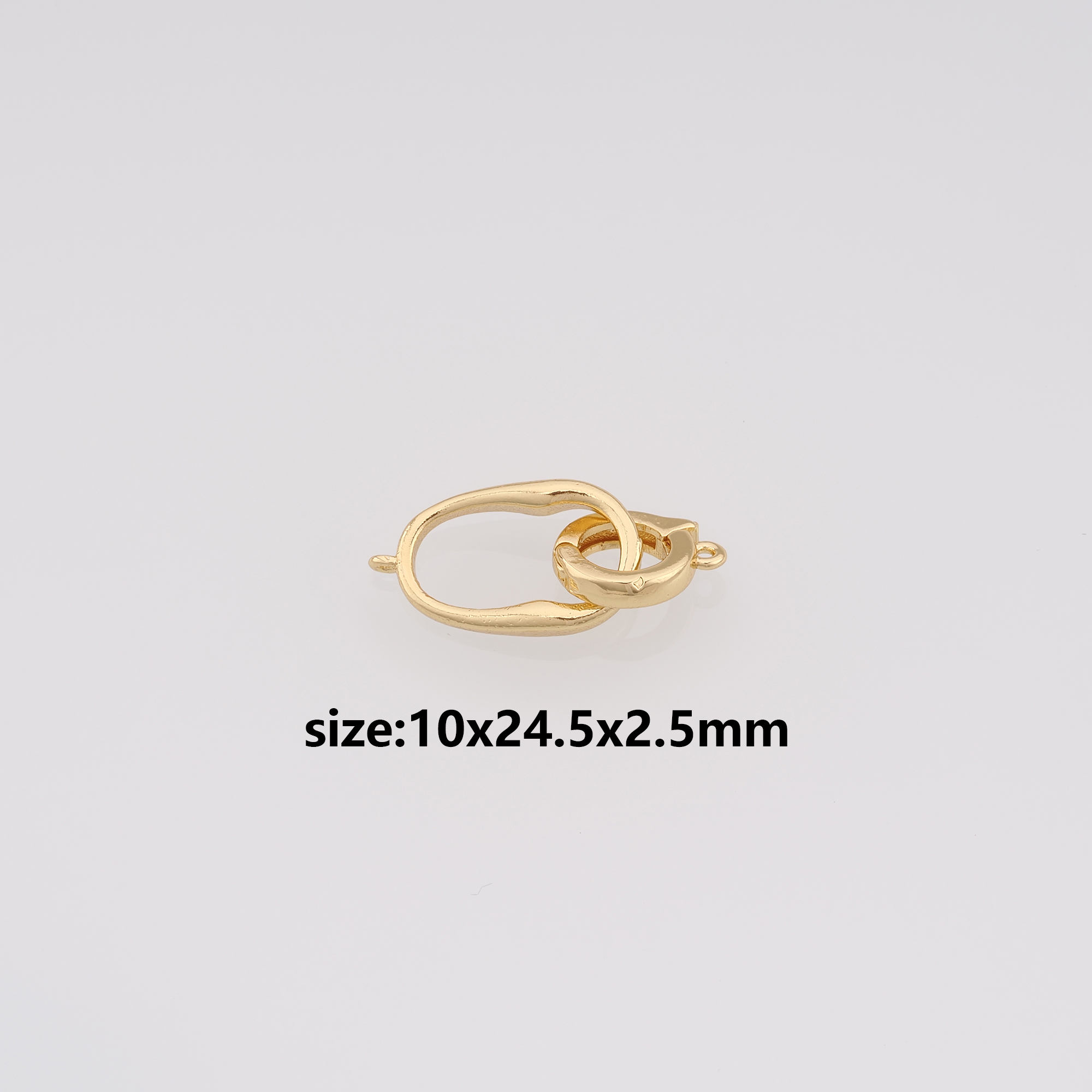 18K Gold Filled End Clasp,Hook Clasps,Connector End Cap Clasp for DIY Jewelry Necklace Bracelet