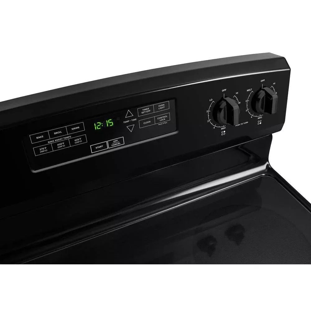 2026 4.8 cu. ft. Electric Range in Stainless Steel �� Black