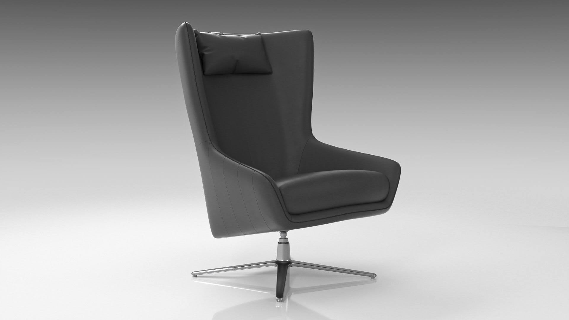 Jacob Accent Chair Light Gray | Eco Leather