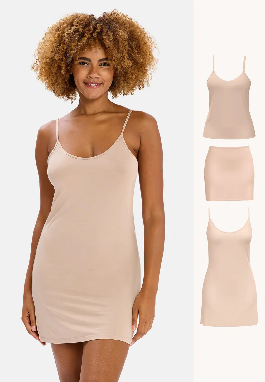 Ensemble Secret Natural Skin avec jupon et fond de robe