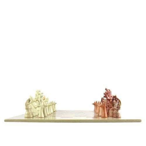 Smolart | Hand Carved Soapstone Animal Chess Set - 15x22 Board